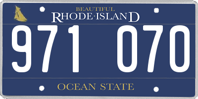 RI license plate 971070