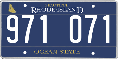 RI license plate 971071
