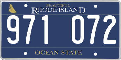RI license plate 971072