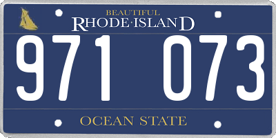 RI license plate 971073