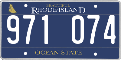RI license plate 971074