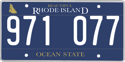 RI license plate 971077