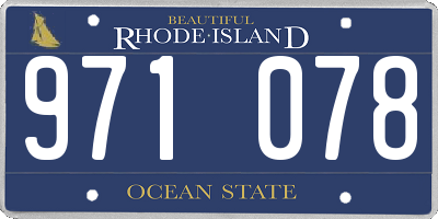 RI license plate 971078
