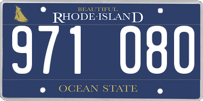 RI license plate 971080