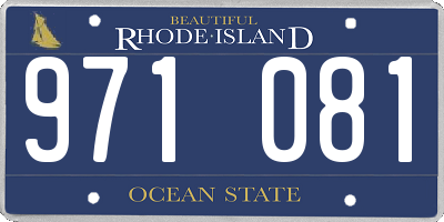RI license plate 971081