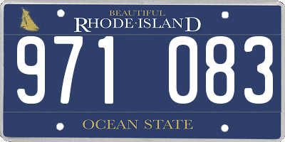 RI license plate 971083