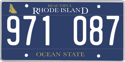 RI license plate 971087