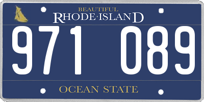 RI license plate 971089