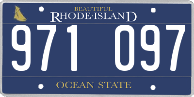 RI license plate 971097