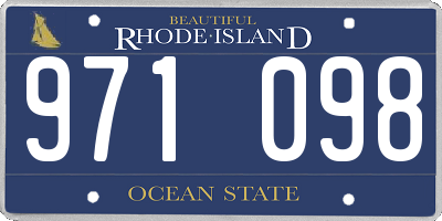 RI license plate 971098