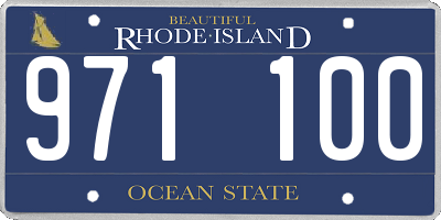 RI license plate 971100
