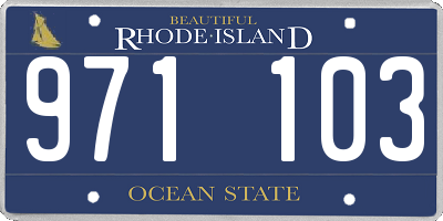 RI license plate 971103