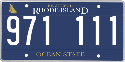 RI license plate 971111