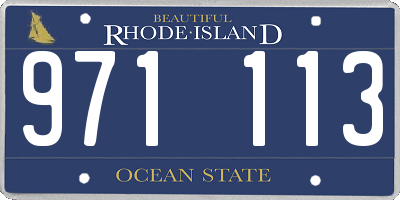 RI license plate 971113