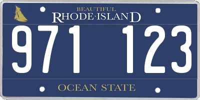 RI license plate 971123
