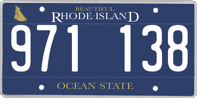 RI license plate 971138