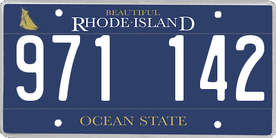 RI license plate 971142