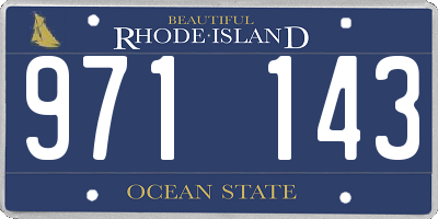 RI license plate 971143