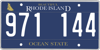 RI license plate 971144