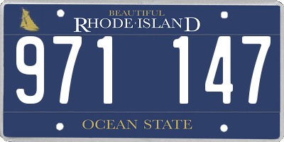 RI license plate 971147