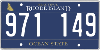 RI license plate 971149
