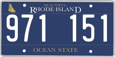 RI license plate 971151