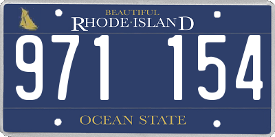 RI license plate 971154
