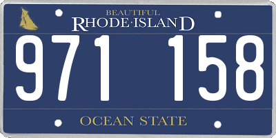 RI license plate 971158