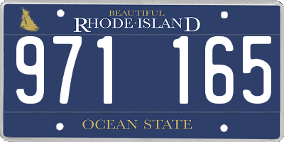 RI license plate 971165