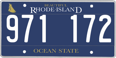 RI license plate 971172