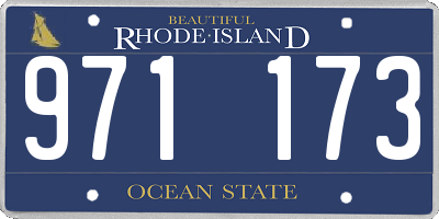 RI license plate 971173