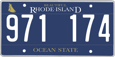 RI license plate 971174