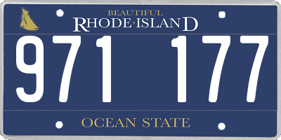 RI license plate 971177