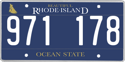 RI license plate 971178