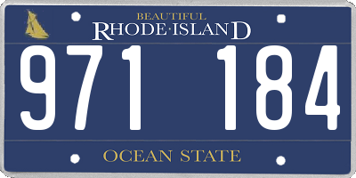 RI license plate 971184