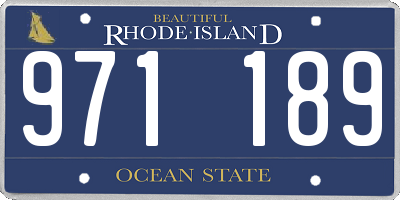 RI license plate 971189