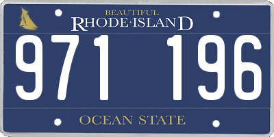 RI license plate 971196