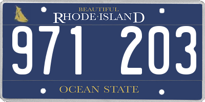 RI license plate 971203