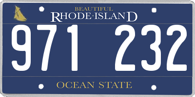 RI license plate 971232