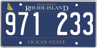 RI license plate 971233