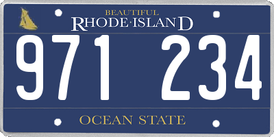 RI license plate 971234