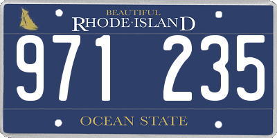RI license plate 971235