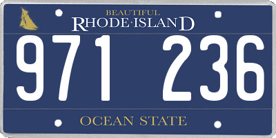 RI license plate 971236