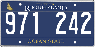 RI license plate 971242