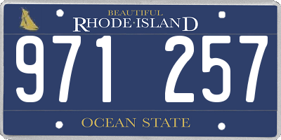 RI license plate 971257