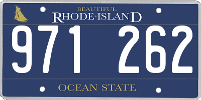 RI license plate 971262
