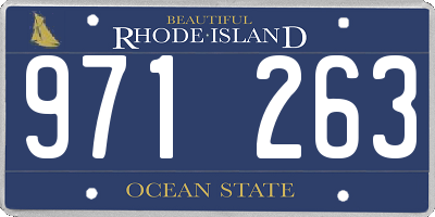 RI license plate 971263
