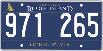 RI license plate 971265