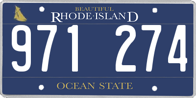 RI license plate 971274