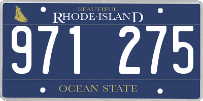 RI license plate 971275